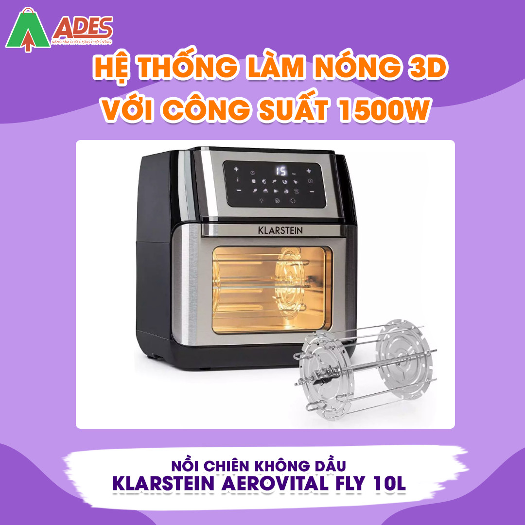 Noi chien khong dau Klarstein Aero Vital Fry 10L