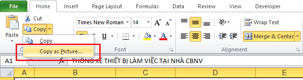 chuyển file excel sang hình ảnh