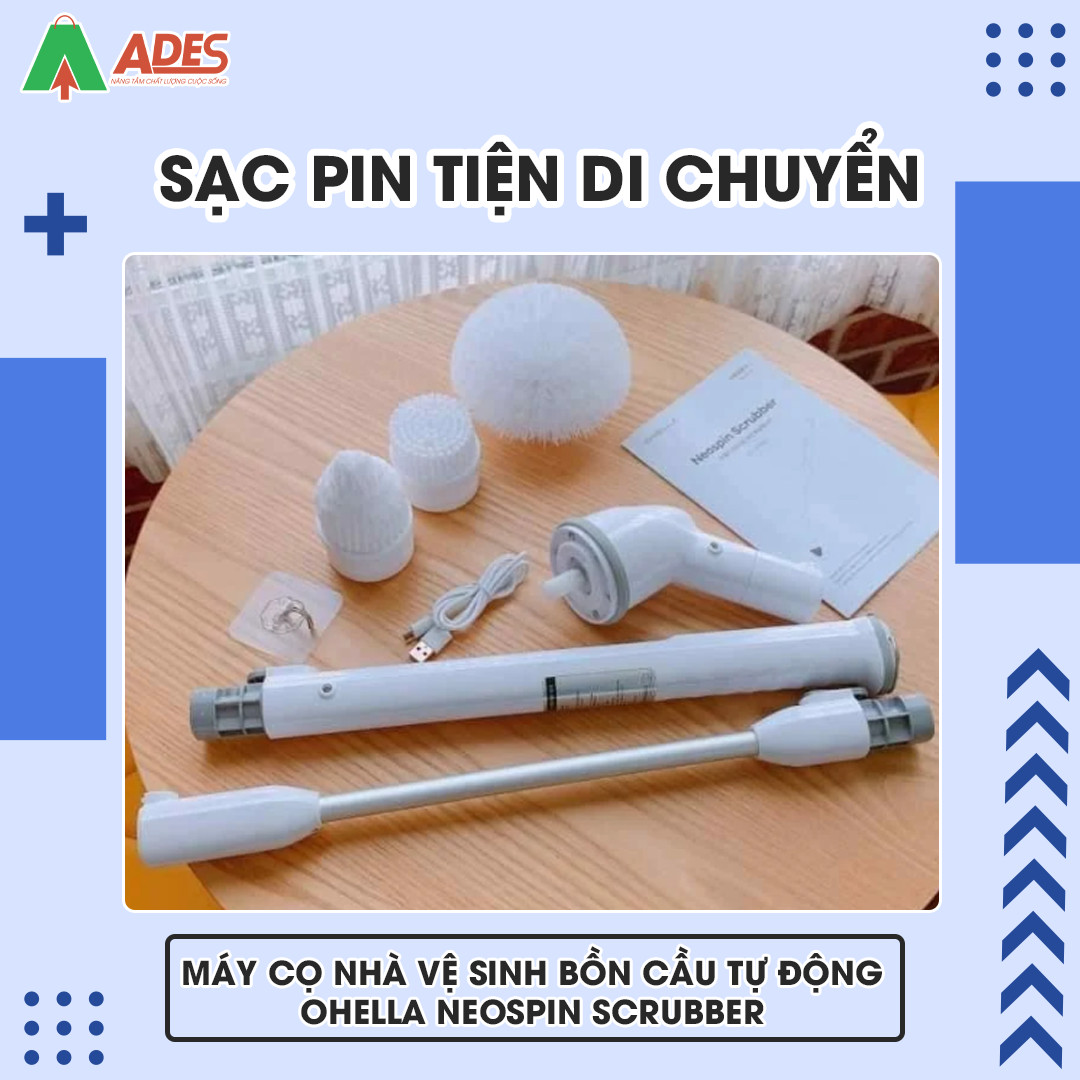 May co rua toilet tu đong Ohella Neospin Scrubber