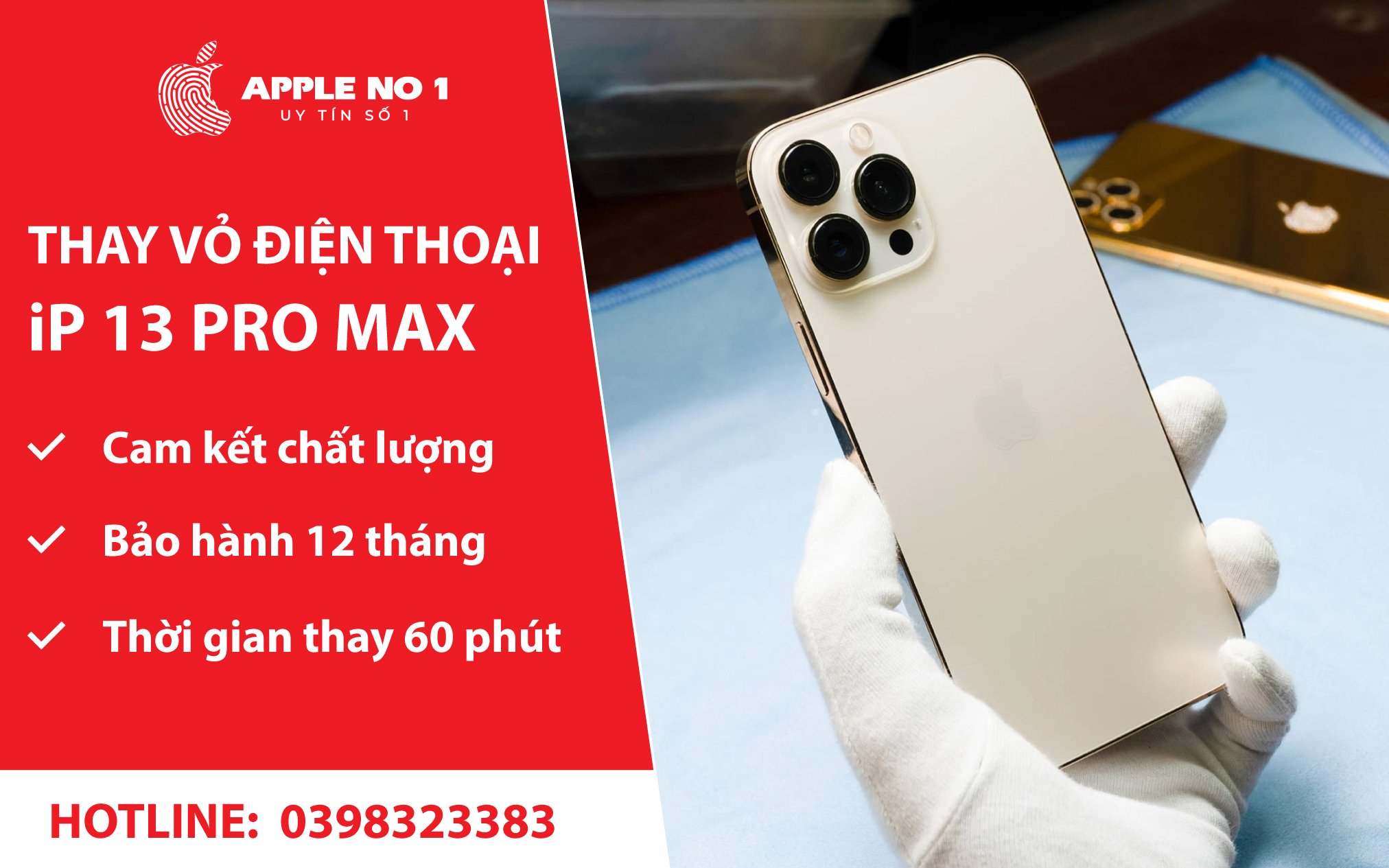 dich vu thay vo iphone 13 pro max chuyen nghiep, chat luong tai appleno1.vn